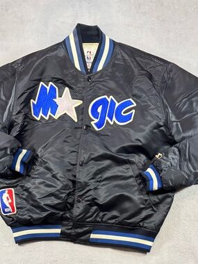 Vintage 80’s 90’s Orlando Magic Satin Starter Jacket Size XL Made In USA🔥🚨